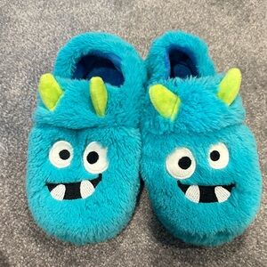 Cozy Critter Kids Slippers - Blue and Green